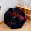 1 PC Automatic Folding Umbrella - Fear Pattern, Portable & Foldable Design with 8 Ribs, Christmas Birthday Gifts