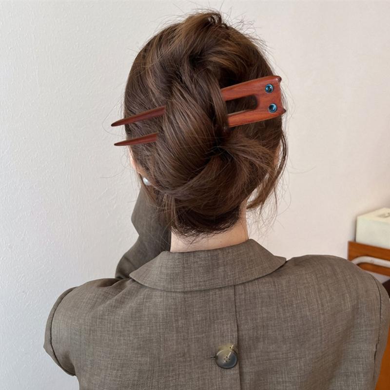 Delicate Cats Hairpin Cats Hair Jewelry Fashionable Hair Barrette Hair Adornments Wood Texture for Party Daily Wear