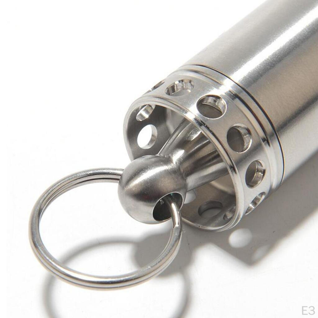Case, Metal Waterproof Container with Keychain - Compact & Portable Select Sizes