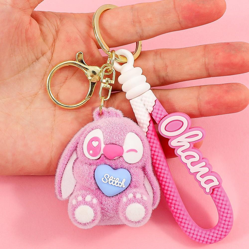 Disneystitch Newly Designed Plush Stitch Keychain Keyring Accessories Cute Backpack Pendant Valentine s Day Gift