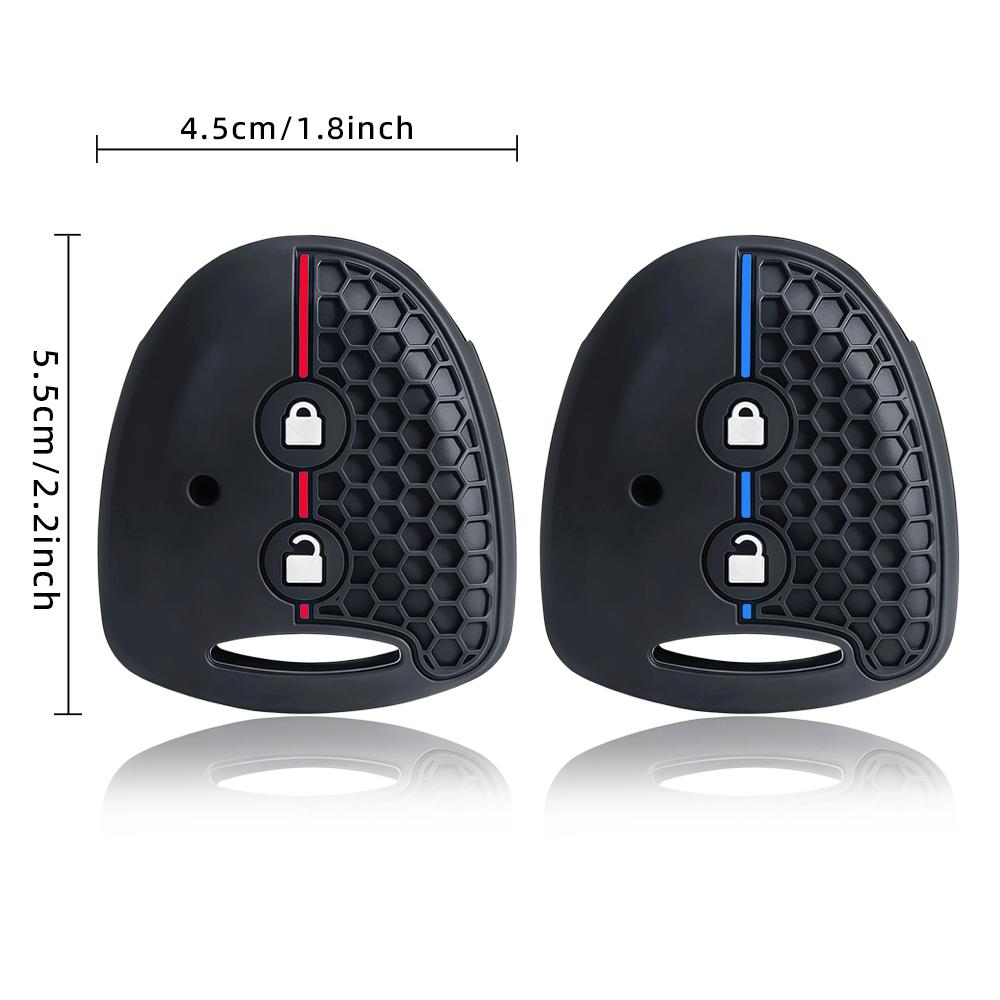 2 Buttons Silicone Car Remote Key Cover Cap Case Fob For Toyota Grand Wigo Avanza Daihatsu Xenia Perodua Alza Myvi Axia Perodua