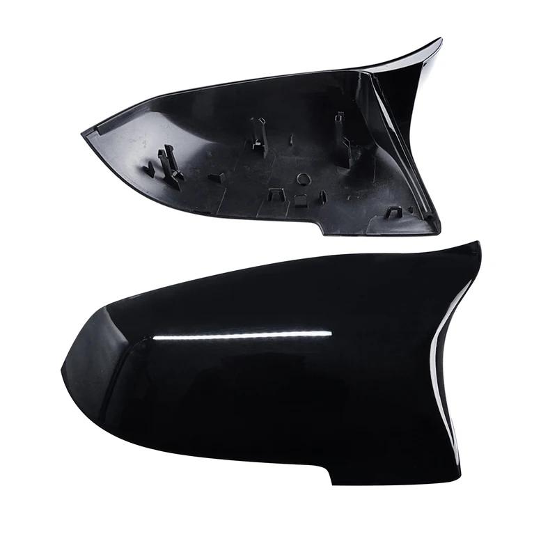 For BMW 5 Series F10 F11 F18 LCI Side Mirror Cover Caps Glossy Black 2014-2016
