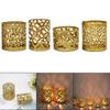 Portacandele cavo, mini candeliere decorativo da tavolo, supporto per lumini.