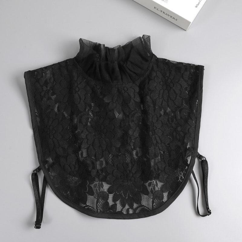 White Lapel Fake Collar Neck Decorative Chiffon Cotton Chocker Women Detachable False Collar Shirt Doll Lace Ladies Half Shirt