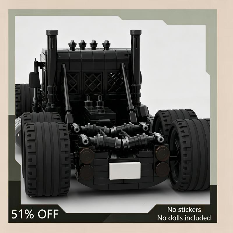 552PCS Classic Big Rig Truck MOC Custom Building Blocks Model DIY Creative Vehicle Assembly Toy Collection Display Gift