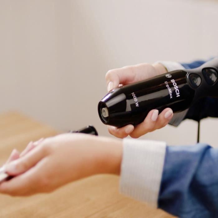 Mixeur plongeant - BOSCH - MS6CB61V1 ErgoMixx - 1000 W - 12 vitesses + turbo - Bol mixeur - Pompe sous vide - Noir