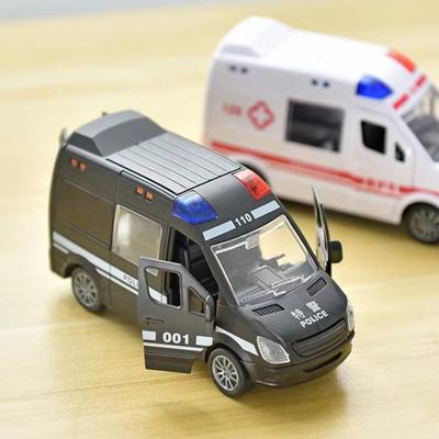 100:1 Burr-free Realistic ABS Inertia Toy Car Mini Ambulance Model Vehicle