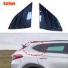 For Hyundai Tucson 2016- 2Pcs Car Rear Window Side Vent Shutter Louver Cover Trim Black Carbon Fiber Exterior Accessories