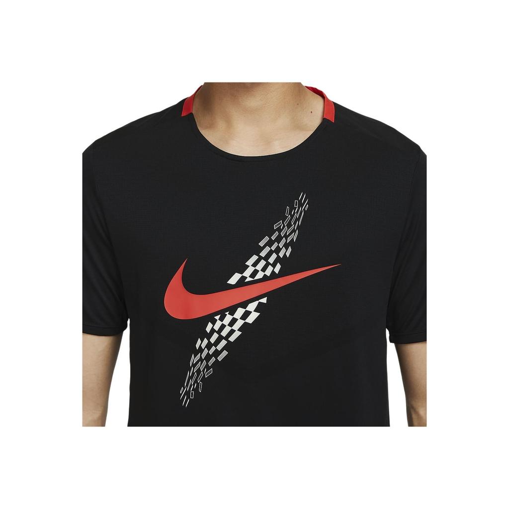 Nike Dri-FIT Rise 365 Kipchoge Logo Print Quick-Dry Running T-Shirt Men Tops Black FB7067-010