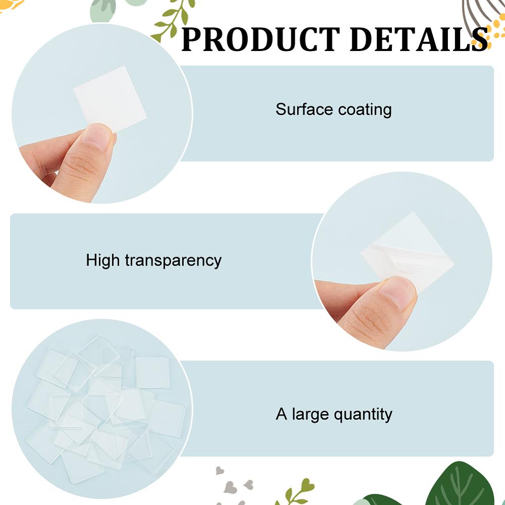 1box 50pcs Transparent Acrylic Action Figure Display Bases Square Clear Display Base: 2.5x2.5x0.2cm
