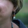 Bohemian Woodland Brown Glass Mushroom Dangle Earrings