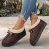 Suede Cotton Shoes Slippers Indoor and Outdoor Shoes with Polished Soles