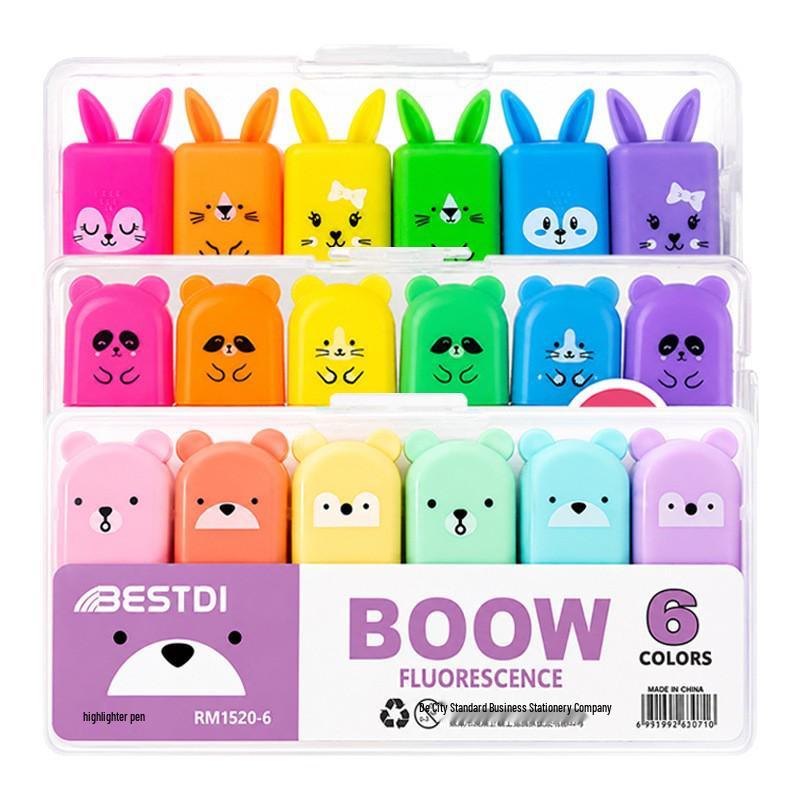 Super Cute Mini Cartoon Fluorescent Pen for Doodling and Notes
