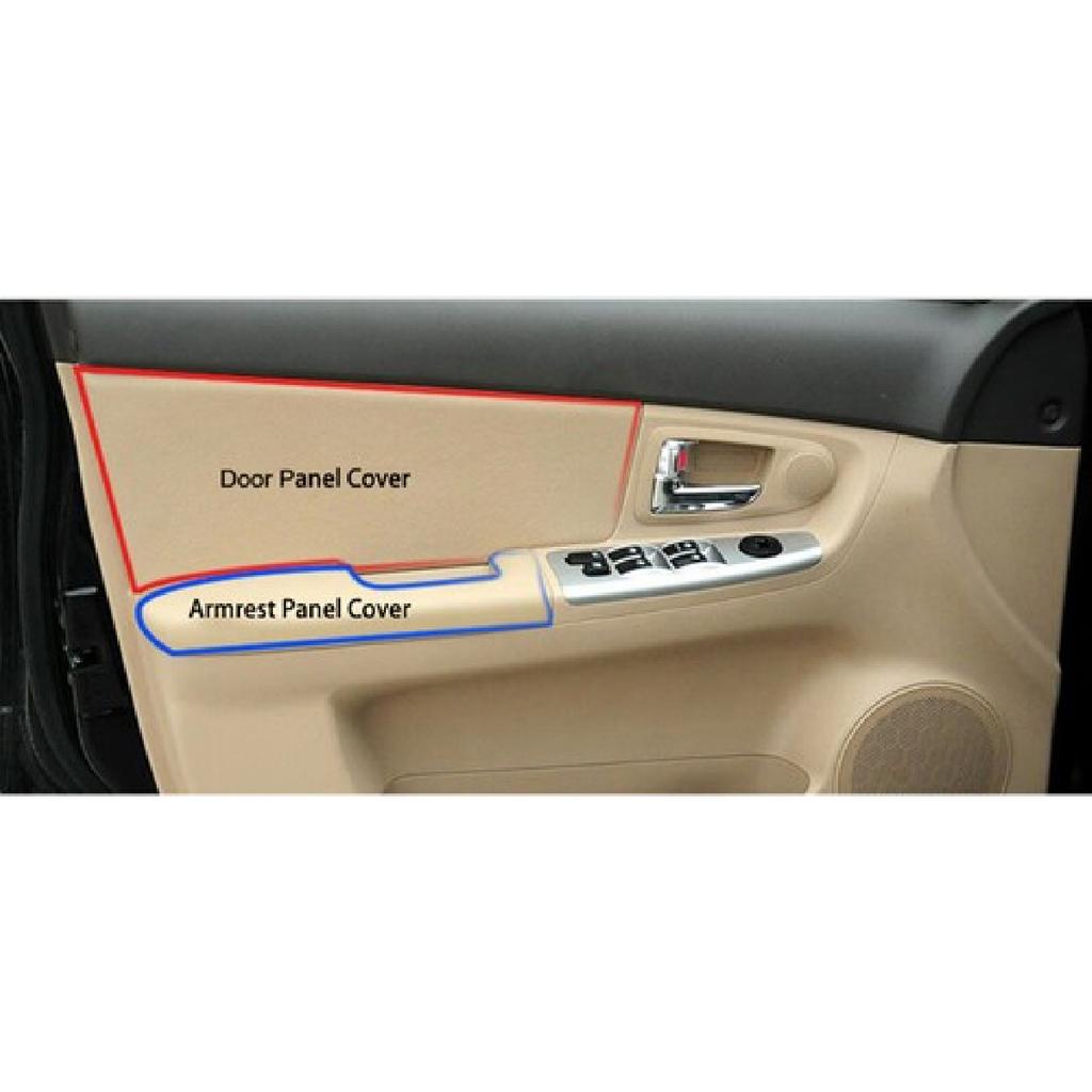 2005-2012 Kia Spectra Cerato For 8PCS Car Door Handle Armrest Panel Replace Trim | Rear Right | Black | Leather | Durable | Door Panel