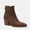 Bottes à Talons Épais Femme Chaussures Unies Compensées Bout Pointu Botas Cowboy Cheville Bottes Chelsea Bottines Femme