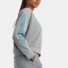 Under Armour Letter Print Crew Neck Long Sleeve Sweatshirt Women Sweatshirt Gray 1379833-011