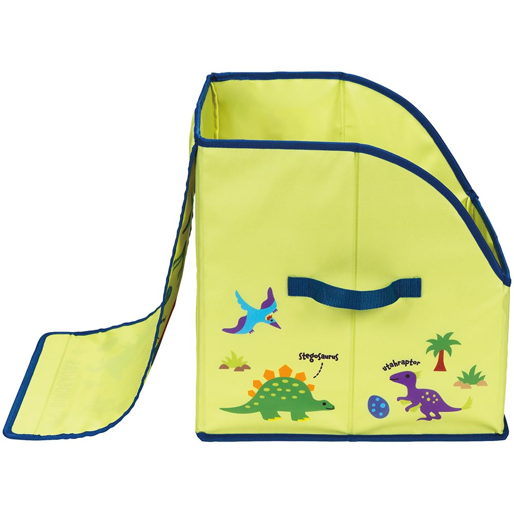 Skater Dinosaur School Backpack Storage Case with Dividers and Lid Cover for Organizing SRBX1-A