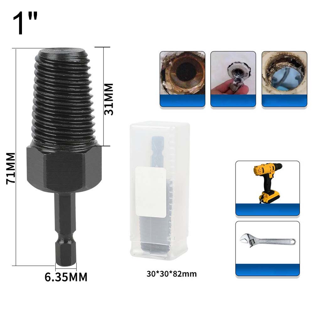 For 1 Inch Pipe Hex Shank Extractor Broken Screw Extractor Plumbing Tasks For 1-inch Water Pipe Broken Screw Extractor Tool