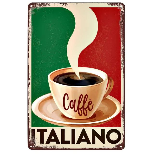 Vintage Drink Coffee Metal Tin Sign  Wall Decoration Plaque for Man Cave Home Cafe Garden Club Bar  Retro Iron Art Poster