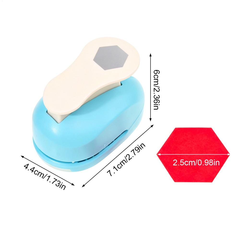 Hexagon Postage Stamp Punch Lever Action Craft Punch for Paper Crafting Scrapbooking Various Materials Punching Tool