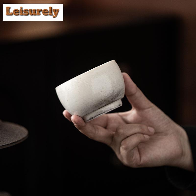 110ML Ink Painting Teacup Luxury Tea Bowl Sample Tea Cup Tea-tasting Personal Cup Chazhan Master Cups Tea Services Supplies