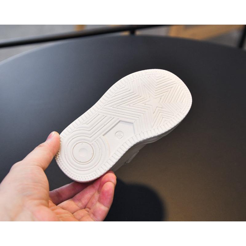 Autumn New Arrivals Children's Leather Sneakers, Boys' Sports Shoes, Korean-Style Soft-Sole Girls' White Sneakers.