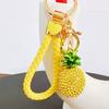 Cute Rhinestone Fruit Charms Keychain Lovely Fruit Pendants Keyrings For Women Kids Car Key Decor Party Jewelry Gift