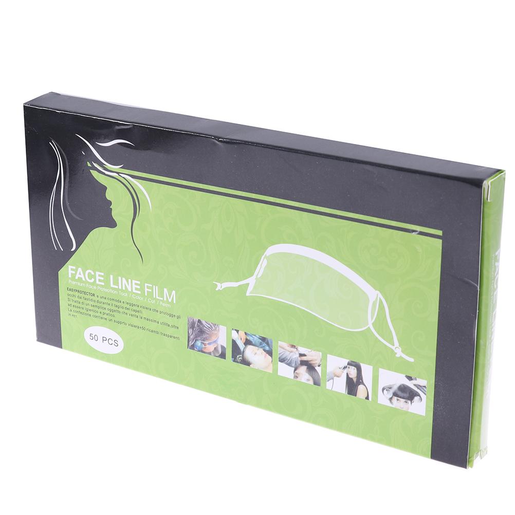 100Pcs Hairdressing Shield Eye Mask Kit Transparent Disposable Face Protector for Salon Home Dye and Perm