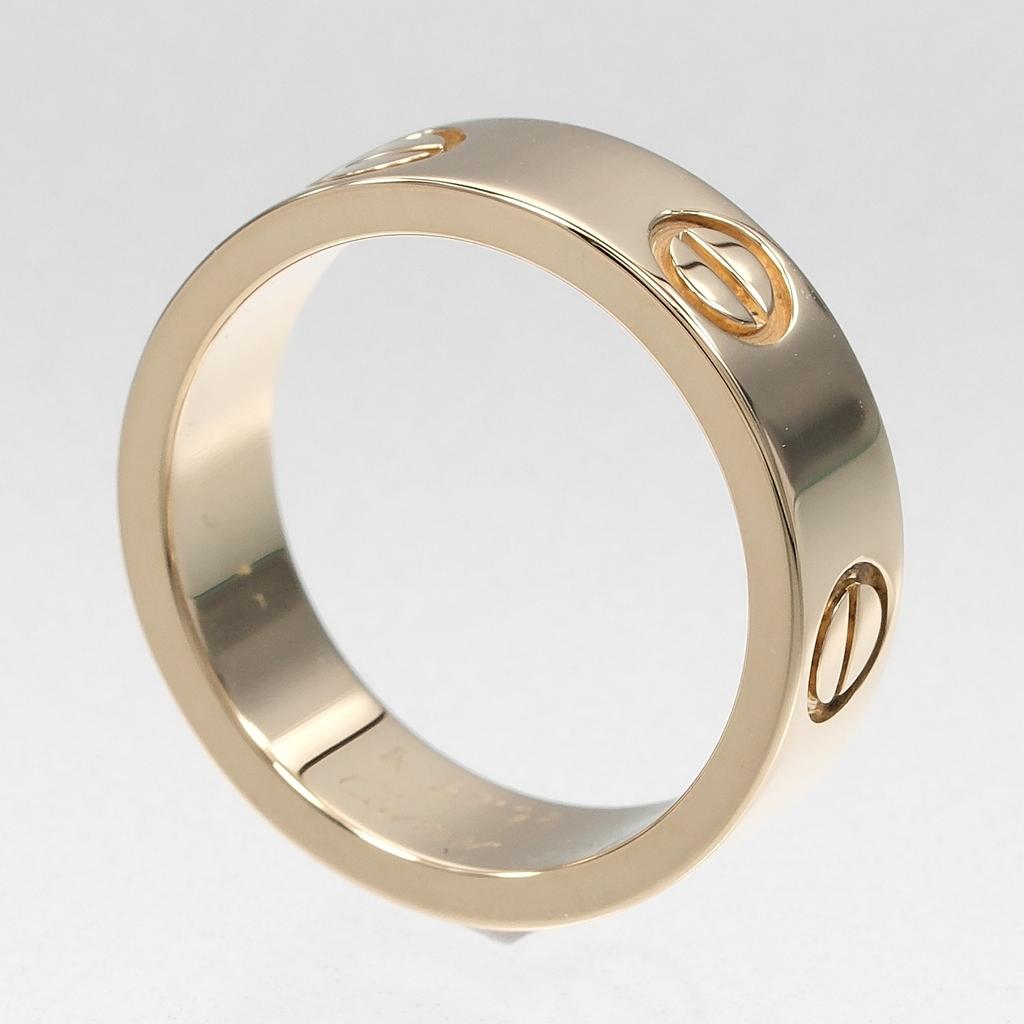 CARTIER Love Classic Model Ring K18 yellow gold #4.7(US Size) 6.38g Women Used
