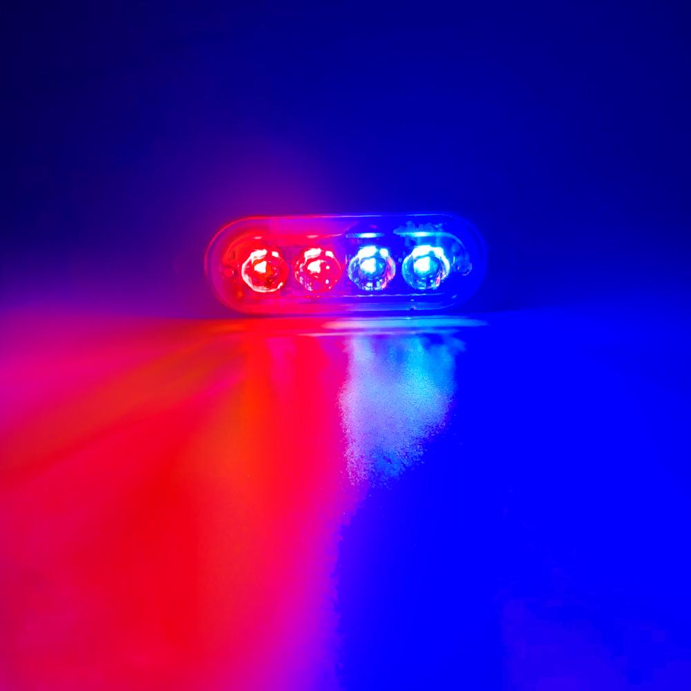 4LED Car Strobe Warning Light Flash Grille Signal Light Police Breakdown Trailer Emergency Lamp 12v  24V for Truck Amber Yellow