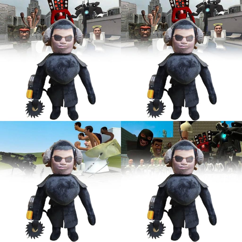 New Trendy Skibidi Toilet Plush Toy Humorous Doll With Soft Pp Cotton Filling 30cm Height