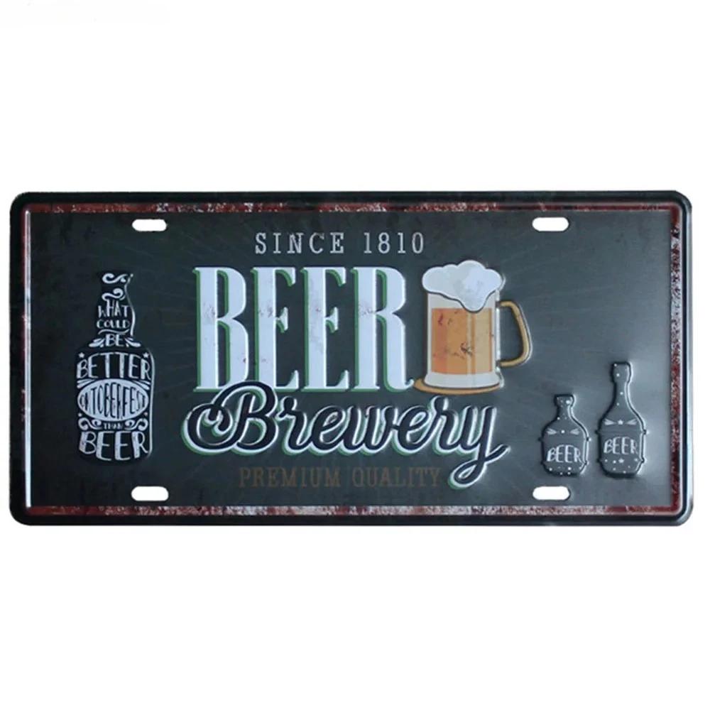 Welcome Beer Zone Metal Tin Signs Cold Beer Posters Front Door Club Bar Pub Cafe Wall Decors Retro Metal Signs