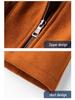 European Men's Wool Coat, Double Collar, Vertical Zipper.