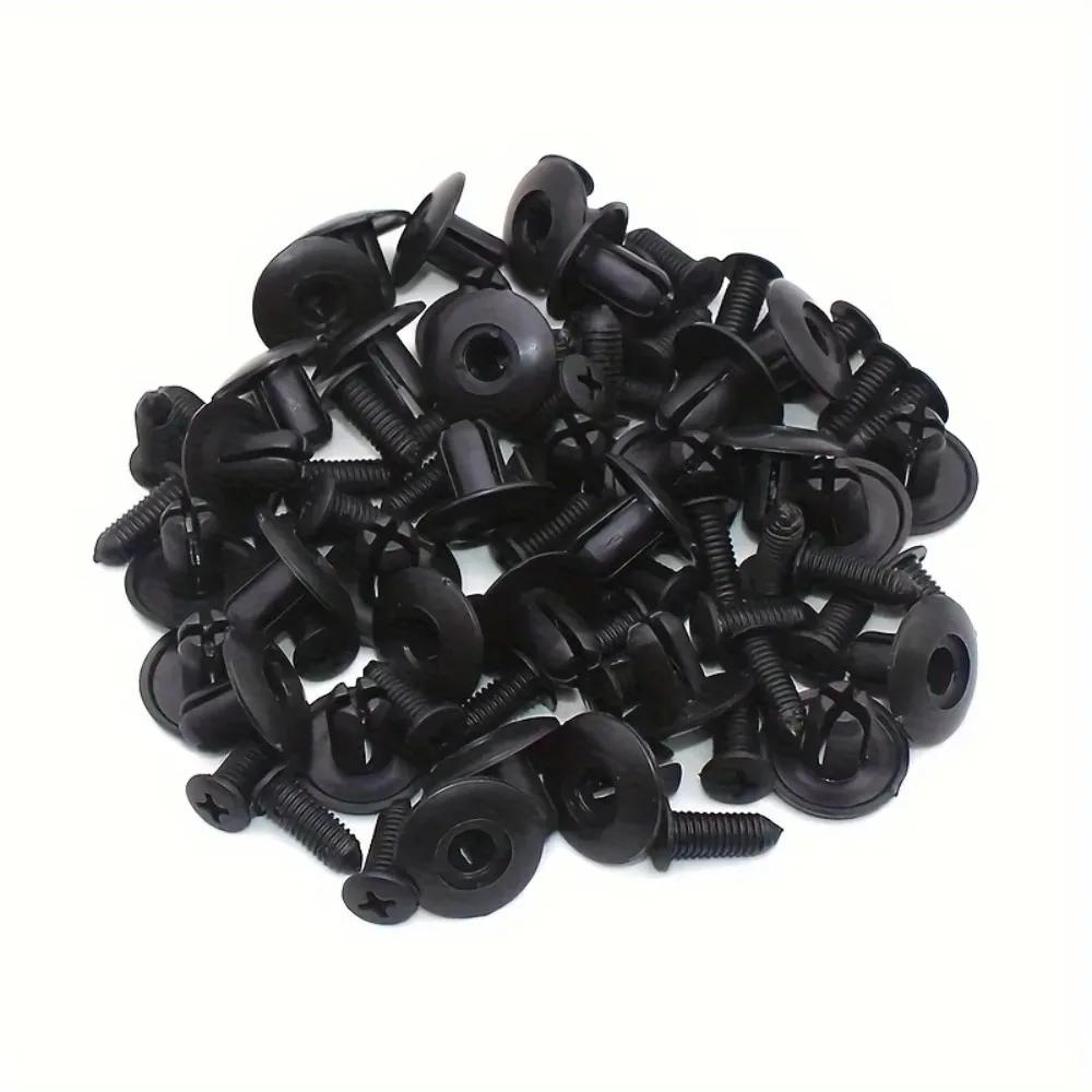8mm Plastic Rivets Fasteners Screw Car Bumper Fender Black Rivet Car Fastener Clips For Toyota For Focus For Kia Nissan 2026