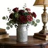 Retro French Pitcher Vases Metal Rustics Vases for Dried Flower,Farmhouse Decorative Pitchers Rustics Milk Jugs Vases
