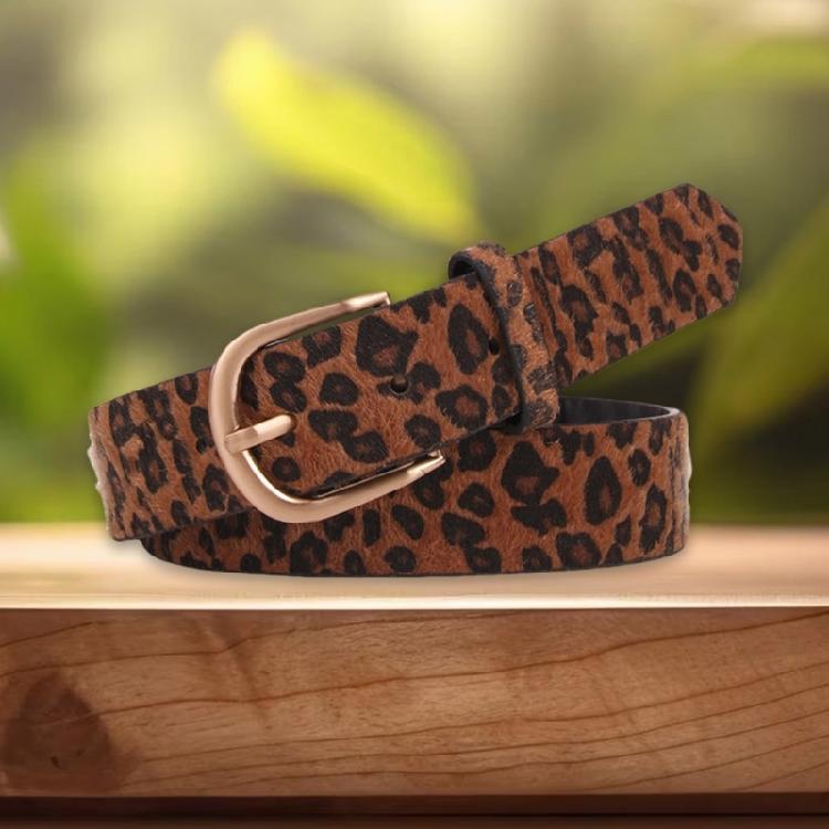 All Matching Leopard Print Belt for Women and Girl Horsehair Waist Belt for Blouses Dresses and Coats Simple Waiststrap