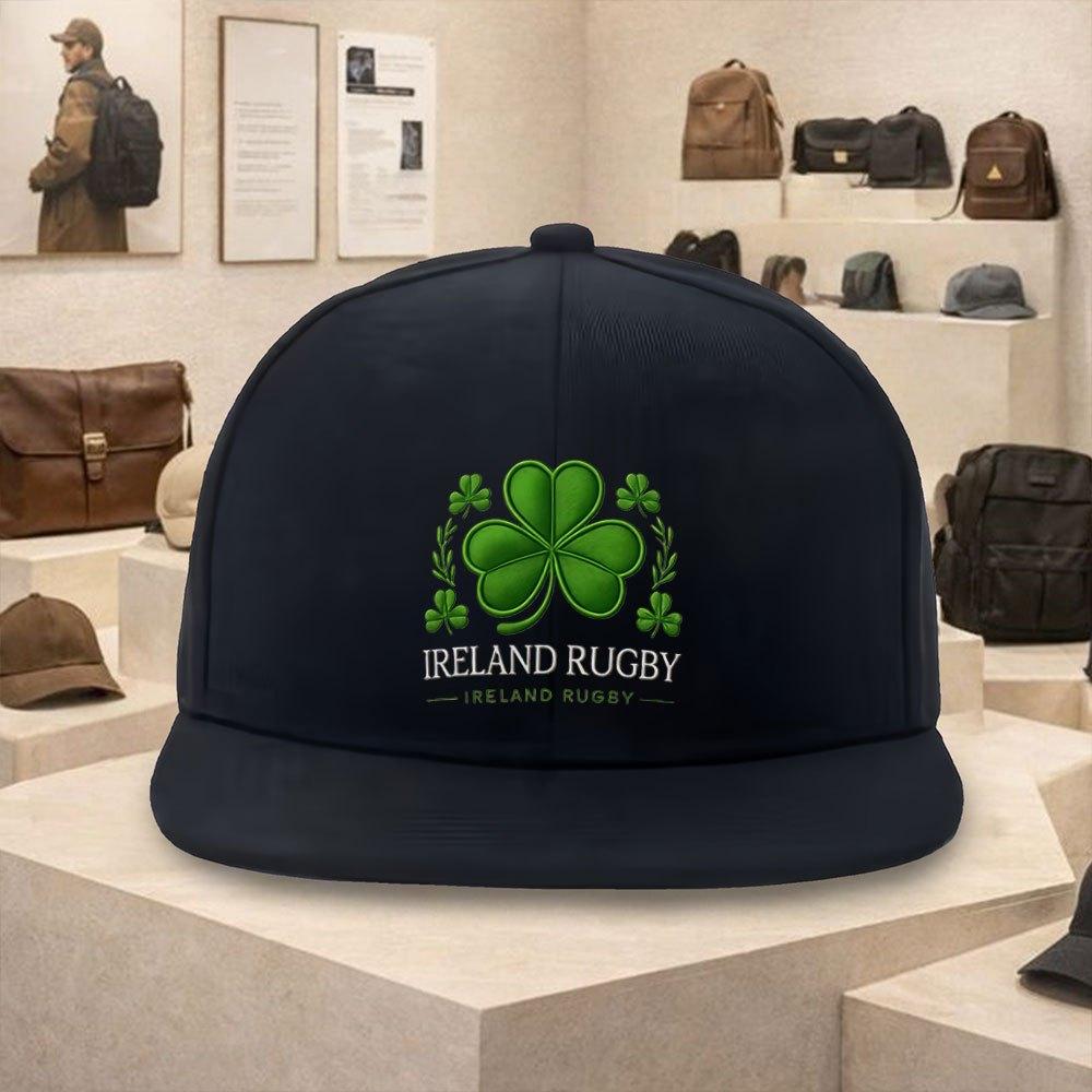 Ireland Rugby Shamrock Flat Brim Hip Hop Baseball Cap Polyester Snapback Unisex Casual Street Style