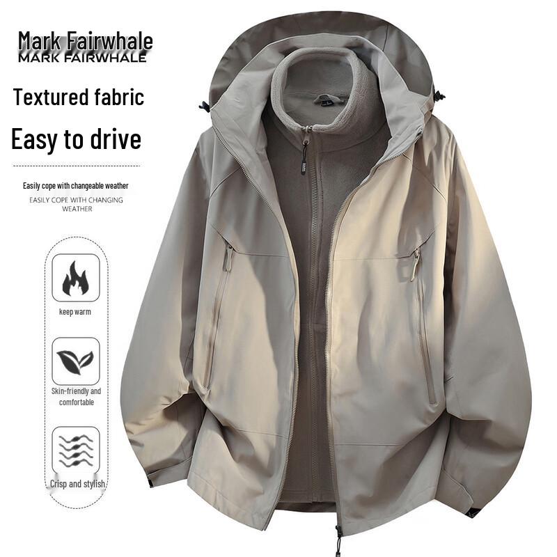 

Mark Fairwhale Men s 3-in-1 Windproof Outdoor Jacket 4XL