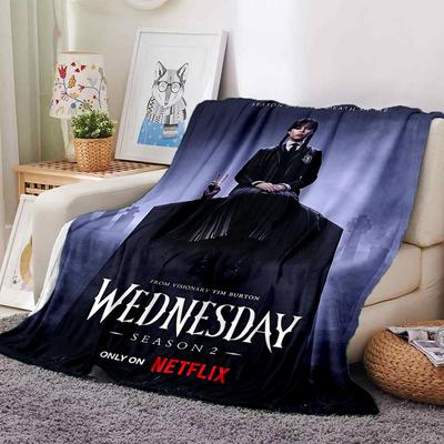 1pc WEDNESDAY SEASON 2 Soft Warm Throw for Home, Office, Trave, All-Season Cozy Bedding Gift, Office Cozy Accessory 1043