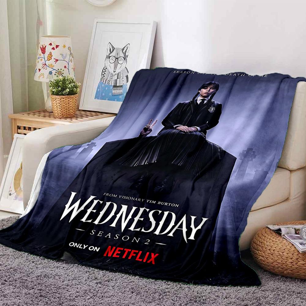 

1pc WEDNESDAY SEASON 2 Soft Warm Throw for Home, Office, Trave, All-Season Cozy Bedding Gift, Office Cozy Accessory 1043 80cmx120cm(31inx47in)
