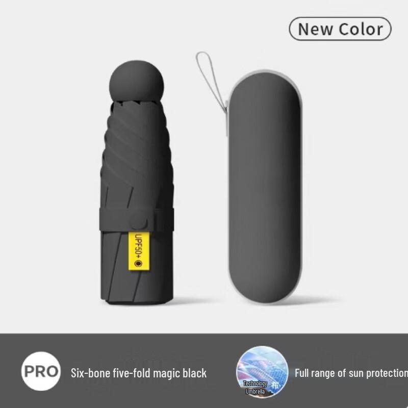 GUAIKEAI Compact Folding Sun & Rain Umbrella