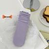 Nahtlose Damen-Socken bis zur Wade aus gekämmter Baumwolle - Weiß, Herbst/Winter, Japanischer Akademiker-Stil, Vielseitig und einfarbig