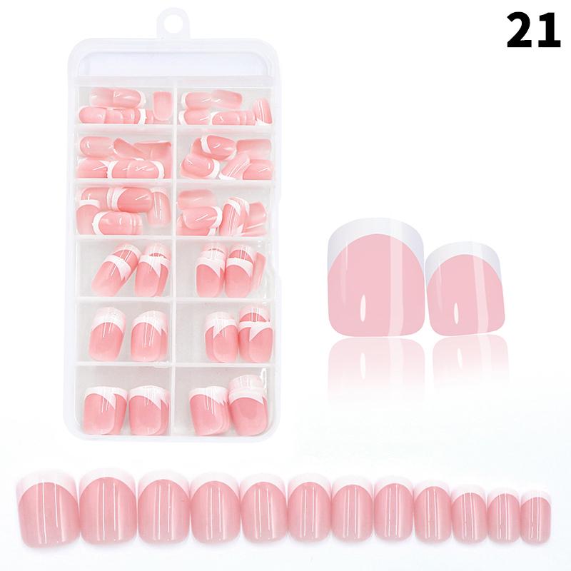 120 buc/cutie Unghii French Press On Nude Roz Mat 12 mărimi Pătrate Extra Lungi Acoperire Completă Gel Moale Vârfuri Unghii False Extensie Unghii