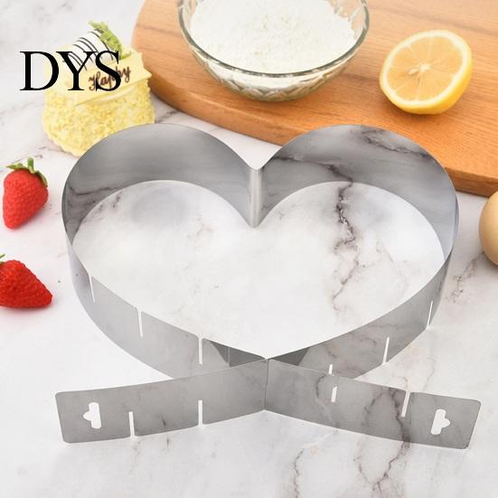 Professional Grade Cake Decorating Tool Heart Shaped Pan, Stainless Steel Baking Mold, Adjustable Size Heat Resistant Durable Metal Pan Reusable Easy