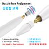 Portable Both Soft Hard Ipad Stylus Nibs 6 Pack Replacement Pencil Tips for Apple Pencil 1st / 2nd