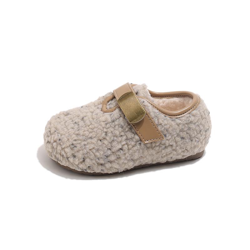 Plüschgefütterte Winter-Mokassins für Mädchen - Warme Baumwoll-Outdoor-Schuhe für kleine Mädchen