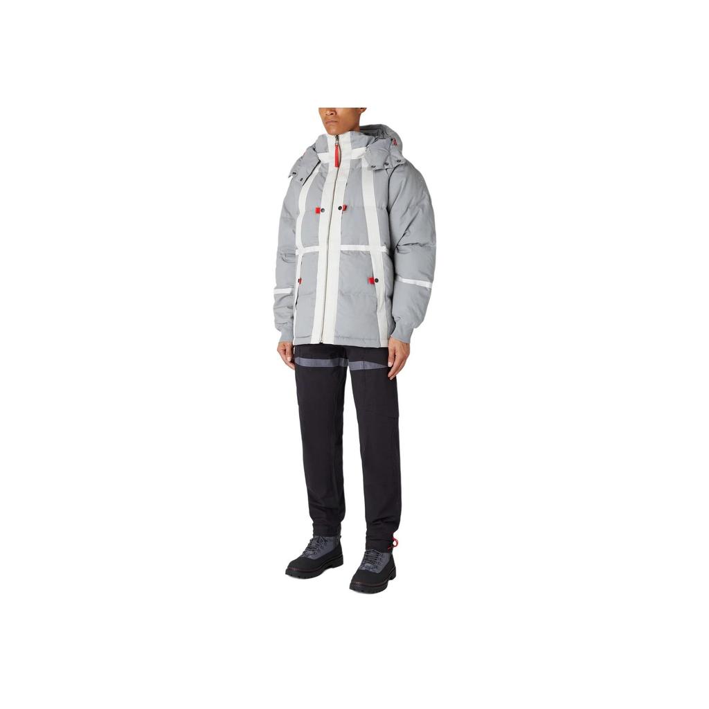 Timberland ® X Christopher Raebu Future73 Collaboration Series Patchwork Comfortable Warm Removable Hood Zipper Down Jacket Men Outerwear A6S7S-DZ8