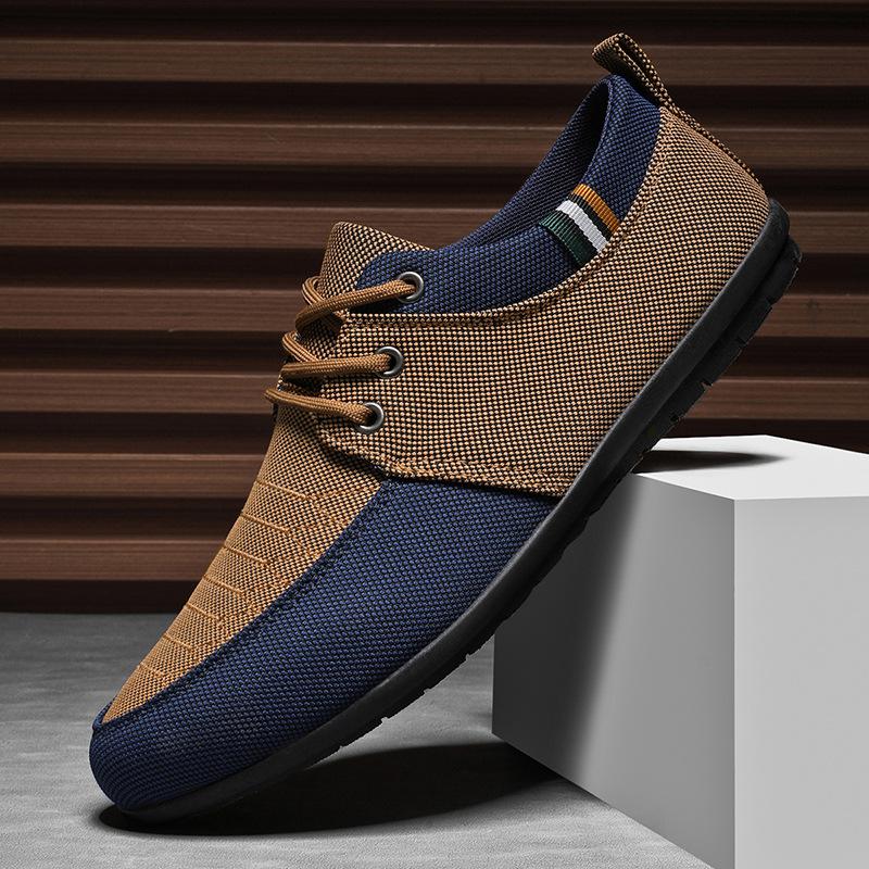 Large Size Men's Shoes 2025 New Breathable Canvas Shoes Korean Version Trendy Low-top Casual Shoes Versatile Work Shoes Men