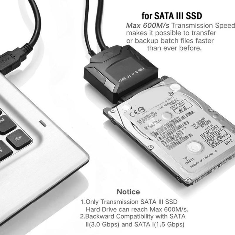 22Pin to USB Cable USB 3.0 to 2.5/3.5inch 22Pin Hard Drive Adapter External 22Pin USB Converters for SSDs/HDD Data Transf