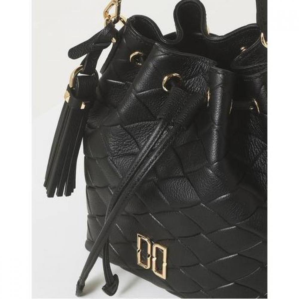 Daks Black Leather Drawstring Bag Carlisle Mesh Dcba6f323bk